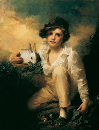 Menino e coelho (Henry Raeburn) - Reprodução com Qualidade Museu
