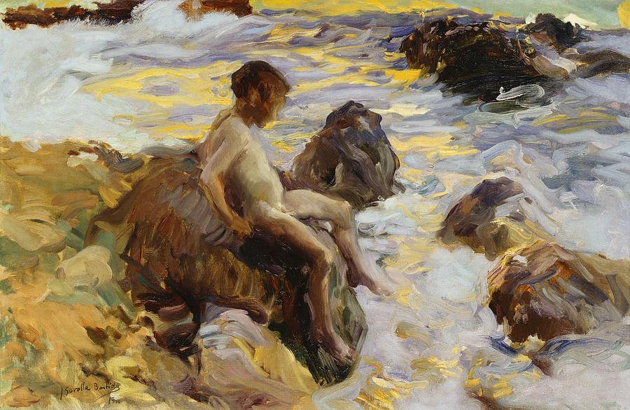 Menino na espuma do mar (Joaquin Sorolla) - Reprodução com Qualidade Museu