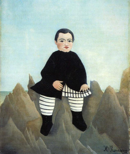 Boy On The Rocks (Henri Rousseau) - Reprodução com Qualidade Museu