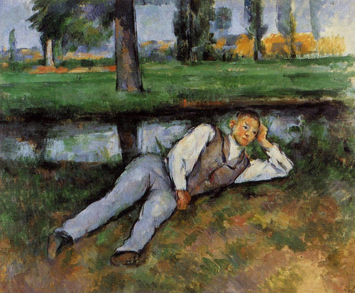 Menino descansando (Paul Cézanne) - Reprodução com Qualidade Museu