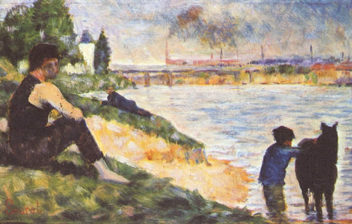 Menino com cavalo (Georges Seurat) - Reprodução com Qualidade Museu