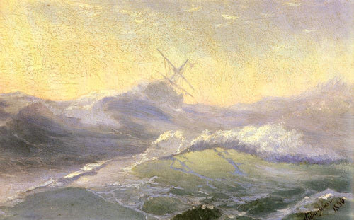 Preparando as ondas (Ivan Aivazovsky) - Reprodução com Qualidade Museu