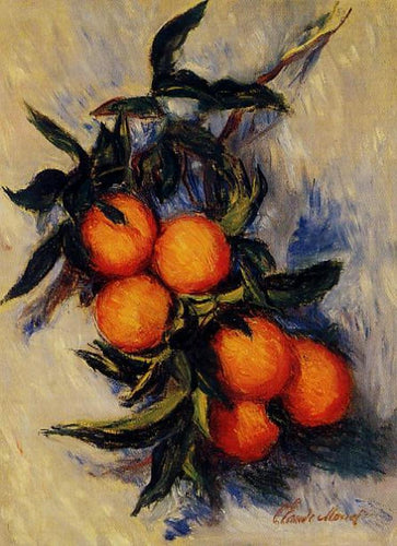 Ramo De Laranja Com Fruta (Claude Monet) - Reprodução com Qualidade Museu