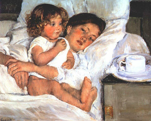 Café da manhã na cama (Mary Cassatt) - Reprodução com Qualidade Museu