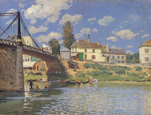 Ponte em Villeneuve La Garenne (Alfred Sisley) - Reprodução com Qualidade Museu