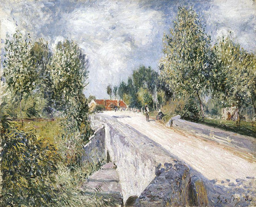 Ponte sobre a Orvanne perto de Moret (Alfred Sisley) - Reprodução com Qualidade Museu