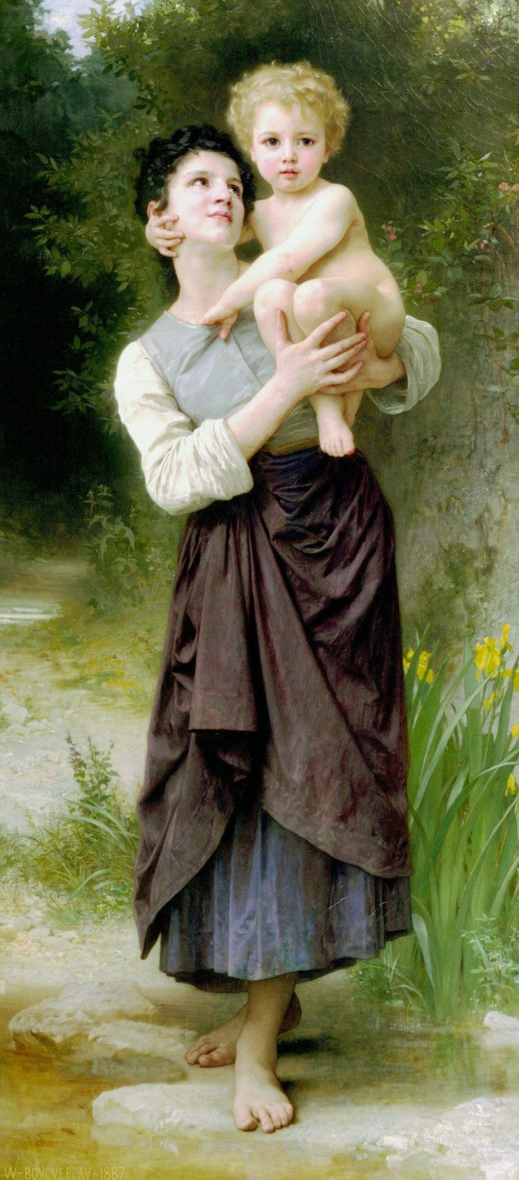 Irmão e irmã (William-Adolphe Bouguereau) - Reprodução com Qualidade Museu