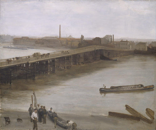 Brown And Silver - Old Battersea Bridge (James Abbott McNeill Whistler) - Reprodução com Qualidade Museu