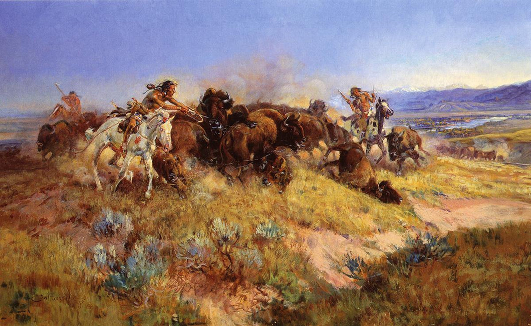 Buffalo Hunt No. 40 - Charles Marion Russell