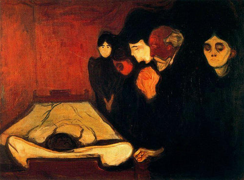 Perto do leito de morte (Edvard Munch) - Reprodução com Qualidade Museu