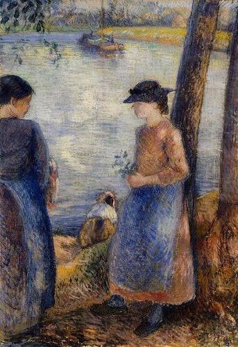 Pela água (Camille Pissarro) - Reprodução com Qualidade Museu