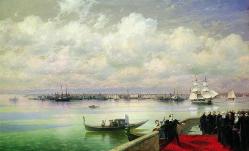 Byron visita mitaristas na Ilha de São Lázaro, em Veneza (Ivan Aivazovsky) - Reprodução com Qualidade Museu