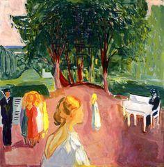 Paquera no parque (Edvard Munch) - Reprodução com Qualidade Museu