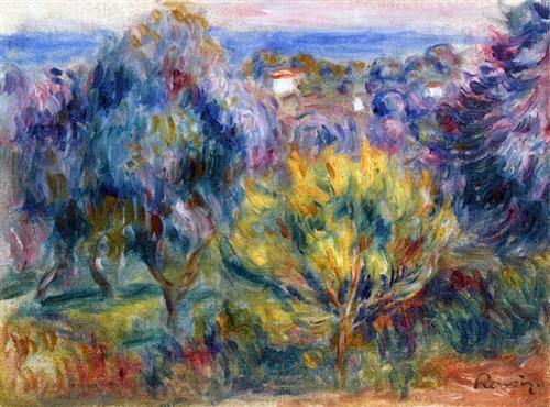 Paisagem com vista para o mar (Pierre-Auguste Renoir) - Reprodução com Qualidade Museu