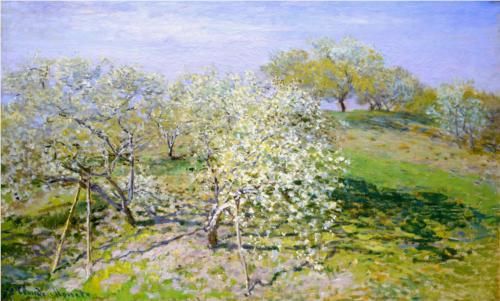 Macieiras em flor (Claude Monet) - Reprodução com Qualidade Museu