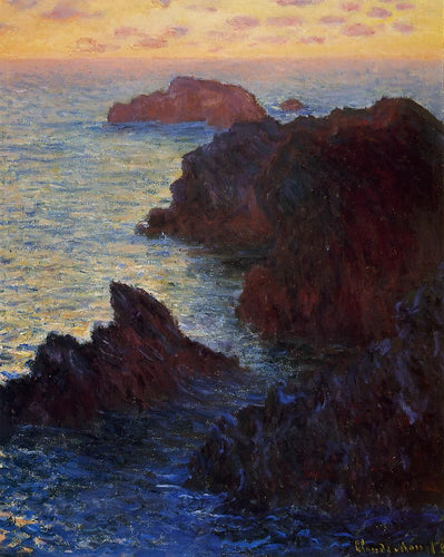 Rocky Point em Port-Goulphar (Claude Monet) - Reprodução com Qualidade Museu