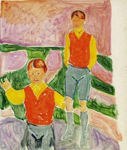 Johan Martin e Sten Stenersen (Edvard Munch) - Reprodução com Qualidade Museu