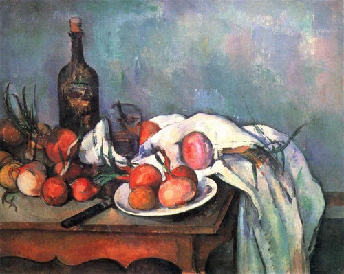 Natureza morta com cebolas vermelhas (Paul Cézanne) - Reprodução com Qualidade Museu