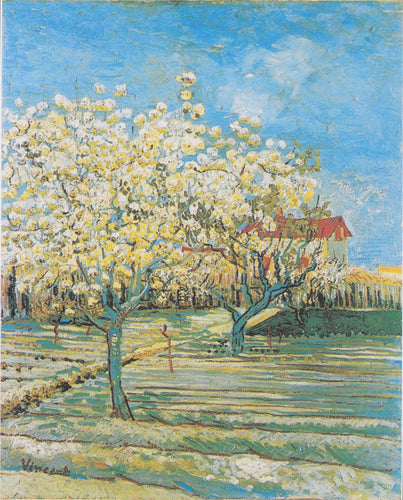 Pomar em flor (Vincent Van Gogh) - Reprodução com Qualidade Museu