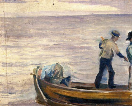 Barco com três meninos (Edvard Munch) - Reprodução com Qualidade Museu