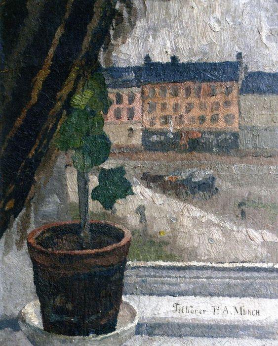 Ver através da Olaf Ryes Square (Edvard Munch) - Reprodução com Qualidade Museu