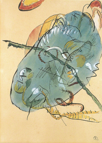 Entwurf Zu Bluer Fleck (Wassily Kandinsky) - Reprodução com Qualidade Museu