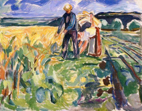 Cortando o milho (Edvard Munch) - Reprodução com Qualidade Museu