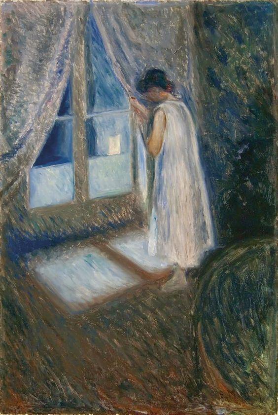 A garota perto da janela (Edvard Munch) - Reprodução com Qualidade Museu