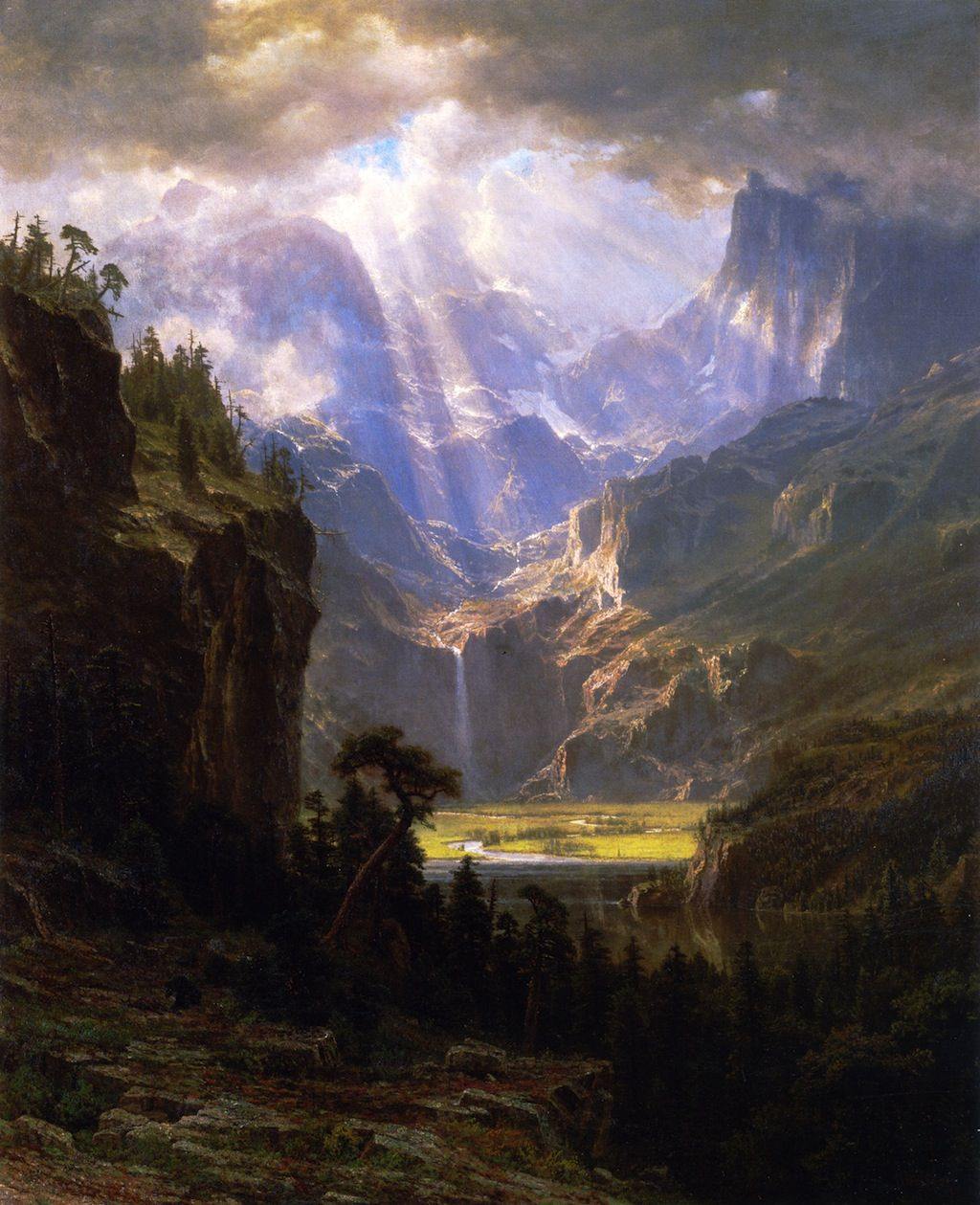 Montanhas Rochosas (Albert Bierstadt) - Reprodução com Qualidade Museu