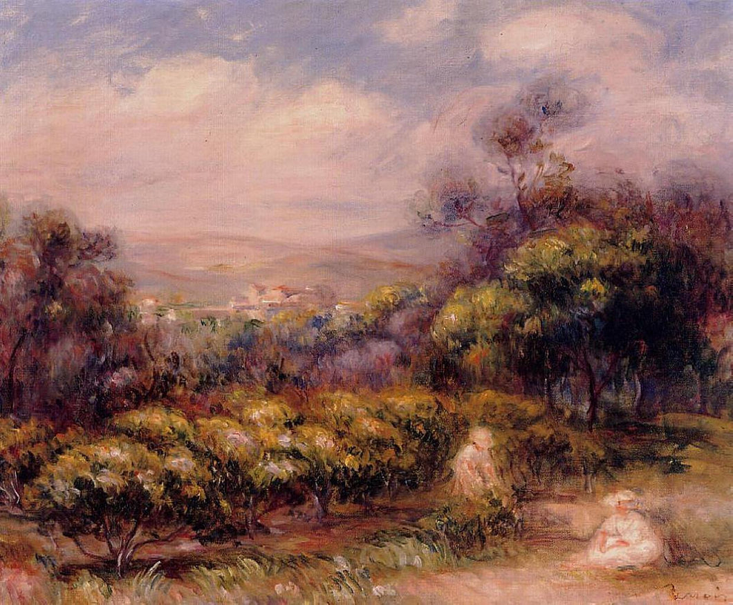 Paisagem Cagnes (Pierre-Auguste Renoir) - Reprodução com Qualidade Museu