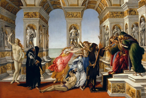Calúnia de Apeles (Sandro Botticelli) - Reprodução com Qualidade Museu