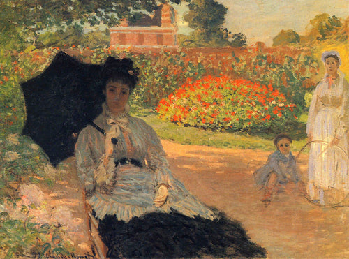 Camille Monet no jardim (Claude Monet) - Reprodução com Qualidade Museu