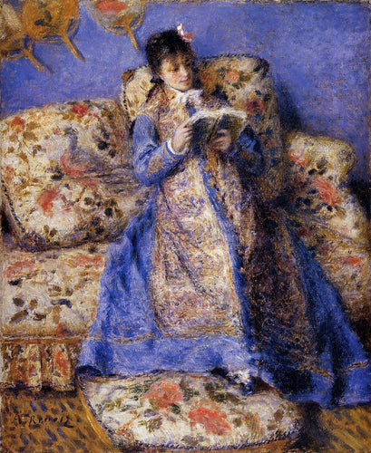 Leitura de Camille Monet (Pierre-Auguste Renoir) - Reprodução com Qualidade Museu