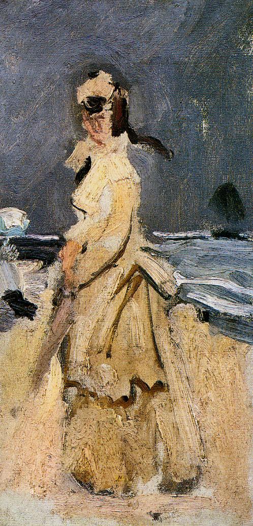 Camille na praia (Claude Monet) - Reprodução com Qualidade Museu