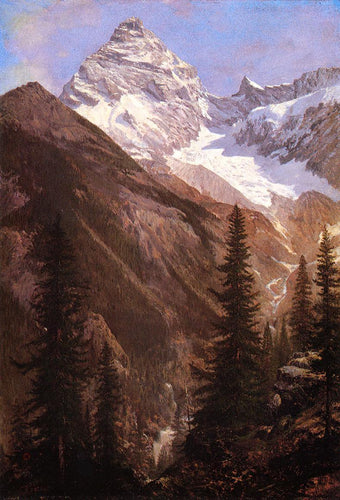 Montanhas Rochosas canadenses, geleira Asulkan (Albert Bierstadt) - Reprodução com Qualidade Museu