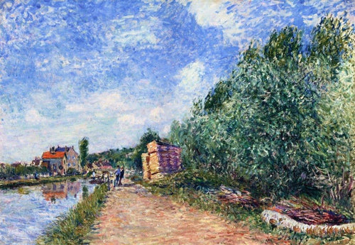 Canal Du Loing Chemin De Halage (Alfred Sisley) - Reprodução com Qualidade Museu