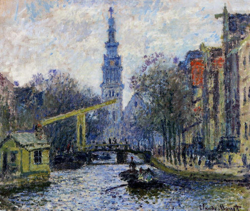 Canal em Amsterdã (Claude Monet) - Reprodução com Qualidade Museu