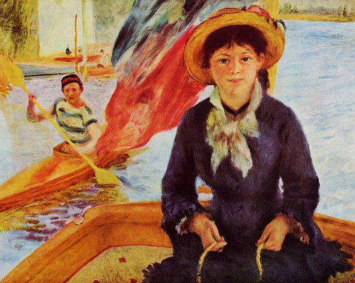 Canoagem - Rapariga em um barco (Pierre-Auguste Renoir) - Reprodução com Qualidade Museu