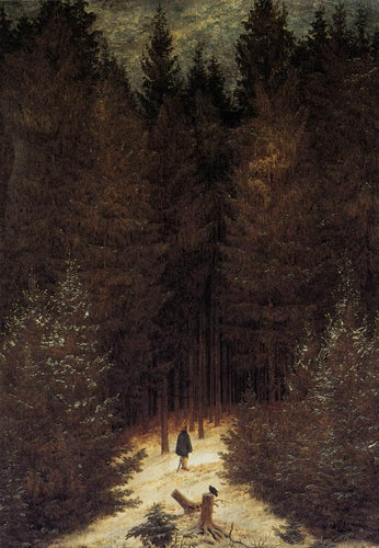 O caçador na floresta (Caspar David Friedrich) - Reprodução com Qualidade Museu