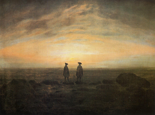 Dois Homens à Beira-mar (Caspar David Friedrich) - Reprodução com Qualidade Museu