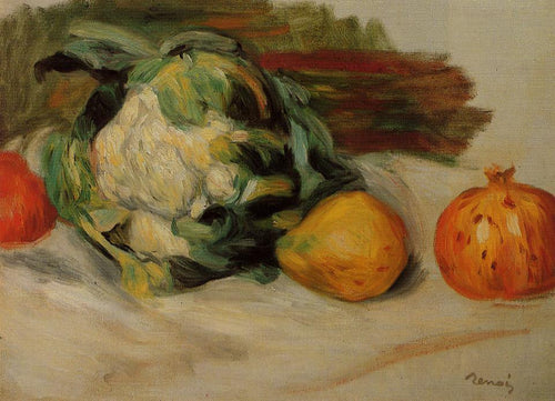 Couve-flor e romãs (Pierre-Auguste Renoir) - Reprodução com Qualidade Museu