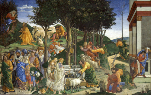 As provações e o chamado de Moisés (Sandro Botticelli) - Reprodução com Qualidade Museu