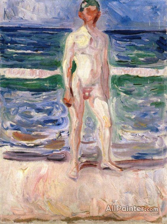 Jovem na praia (Edvard Munch) - Reprodução com Qualidade Museu
