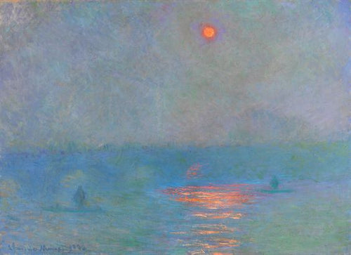 Ponte Waterloo, luz do sol no nevoeiro (Claude Monet) - Reprodução com Qualidade Museu