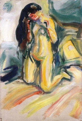 Nua ajoelhada (Edvard Munch) - Reprodução com Qualidade Museu