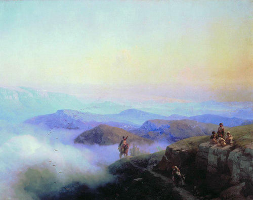 Cadeias das montanhas do Cáucaso (Ivan Aivazovsky) - Reprodução com Qualidade Museu