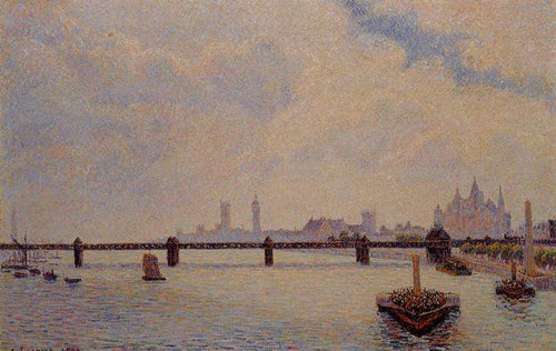 Charing Cross Bridge, Londres (Camille Pissarro) - Reprodução com Qualidade Museu
