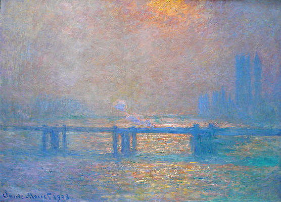 Ponte Charing Cross, Tâmisa (Claude Monet) - Reprodução com Qualidade Museu