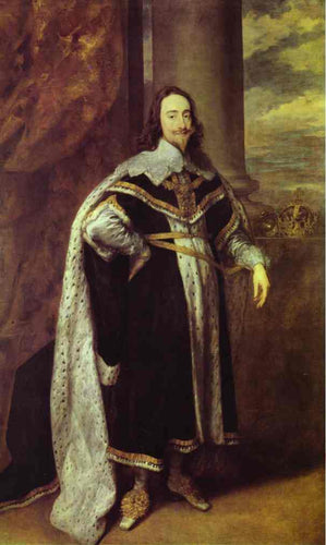 Carlos I, Rei da Inglaterra (Anthony van Dyck) - Reprodução com Qualidade Museu