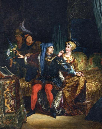 Carlos VI e Odette De Champdivers (Eugene Delacroix) - Reprodução com Qualidade Museu